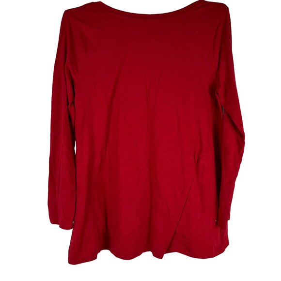 Zenana Premium Women's Plus Size Long Sleeved Blouse Size 2X Red - Picture 3 of 6
